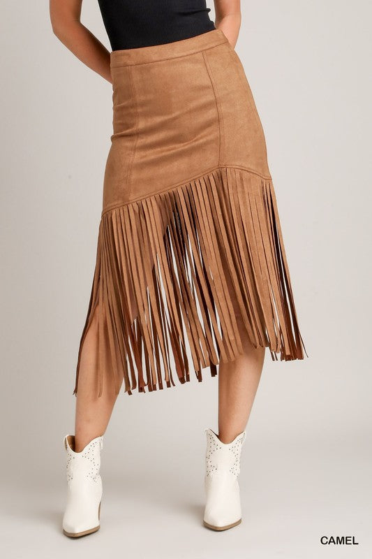 Skirt, Fringe, Camel