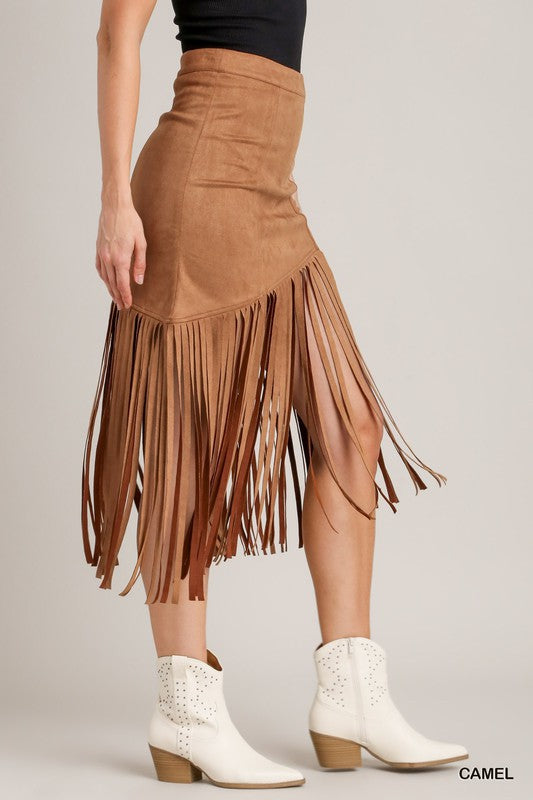 Skirt, Fringe, Camel