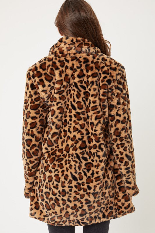 Jacket, Cheetah Print, Open Front