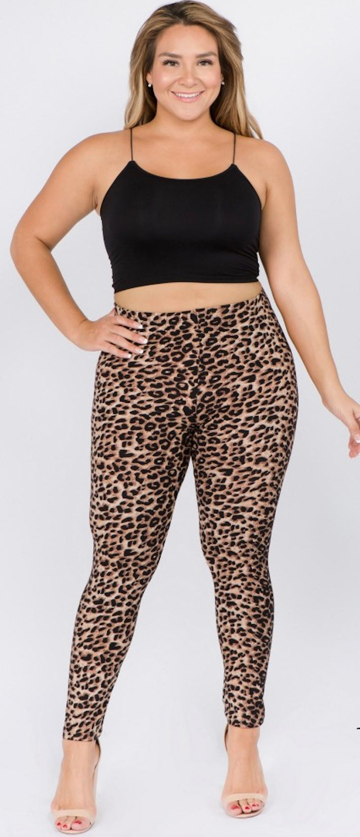 Leggings, Regular and Plus Size, Cheetah Print